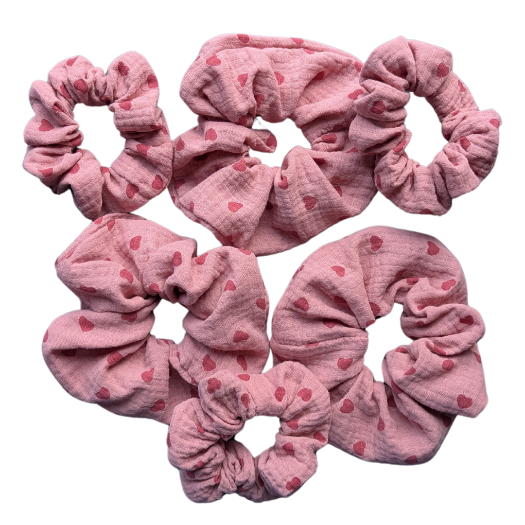 *New* Sweetheart Blush Pink Scrunchies