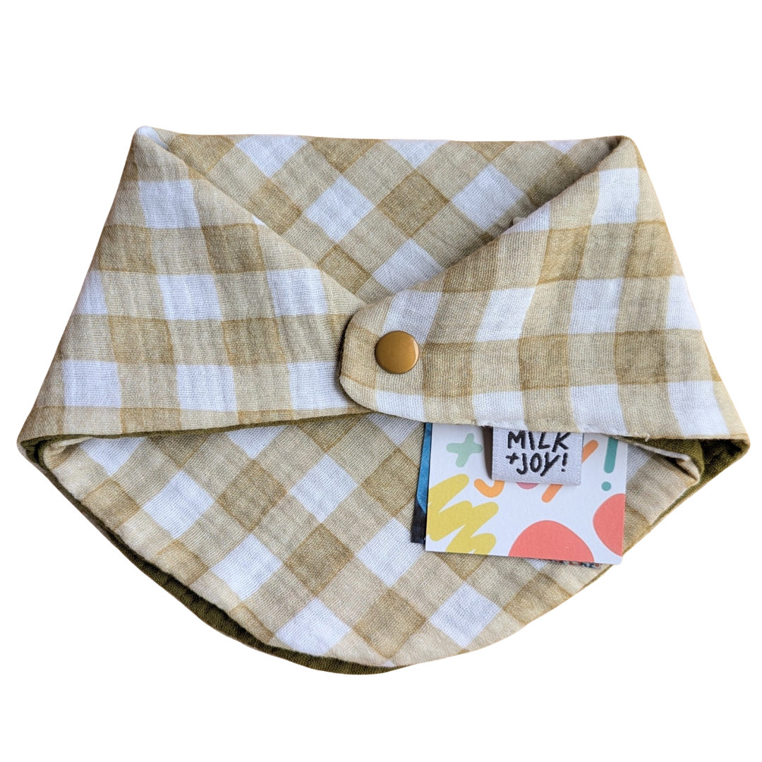 Ready to Post - Green Painted Gingham / Moss Green