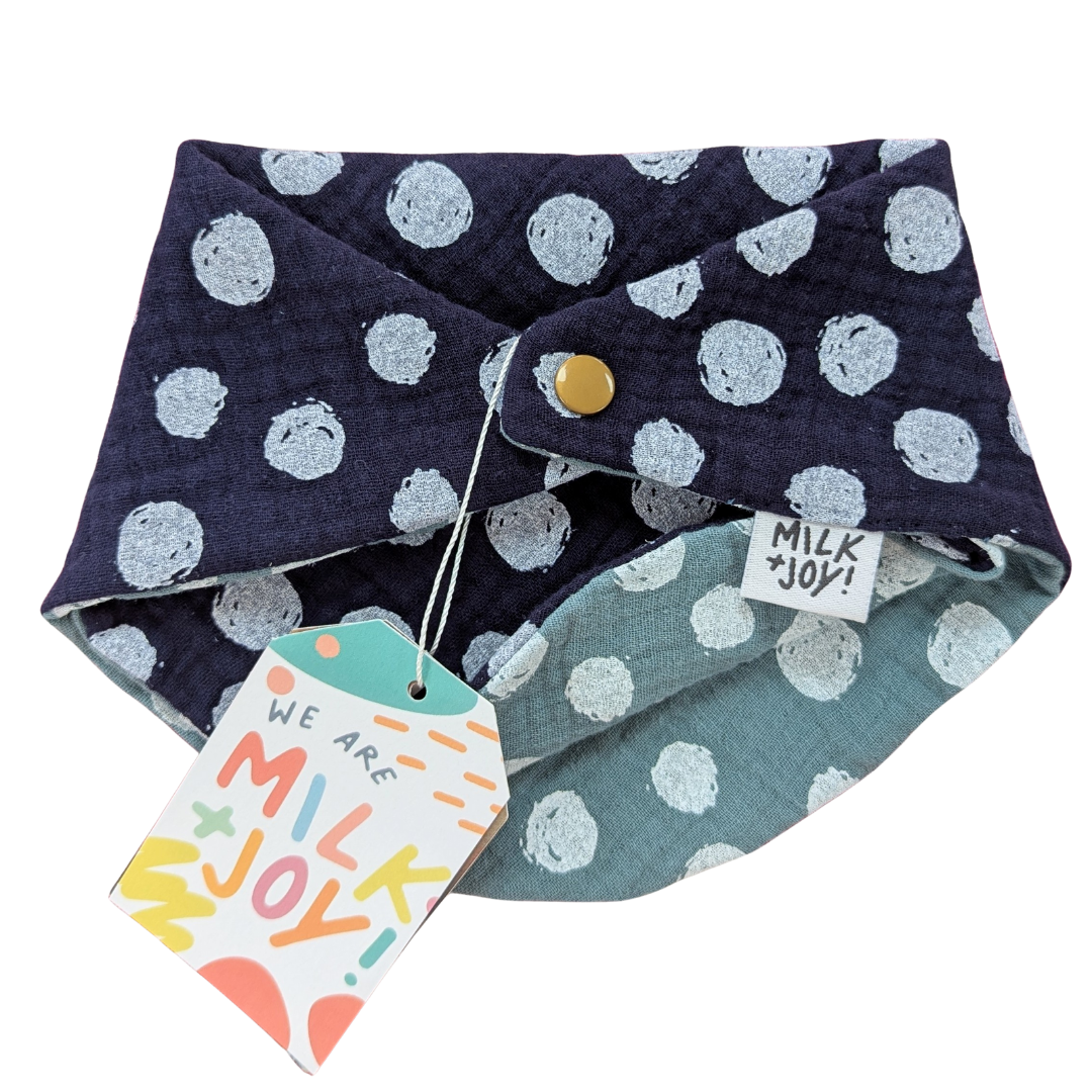 Ready to Post - Green Painted Spot / Navy Painted Spot