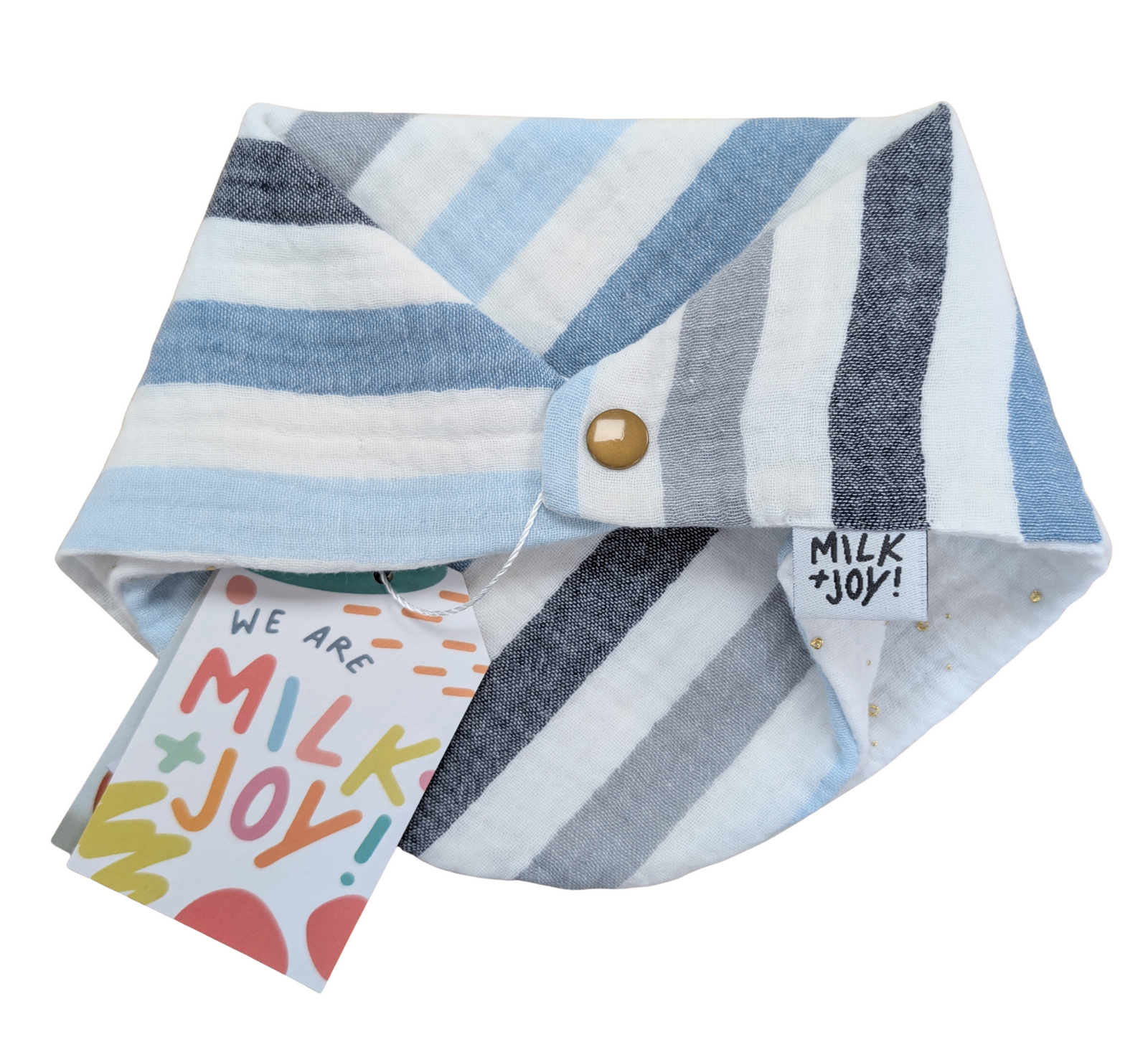 Ready to Post - Blue Stripes / White Gold Spot