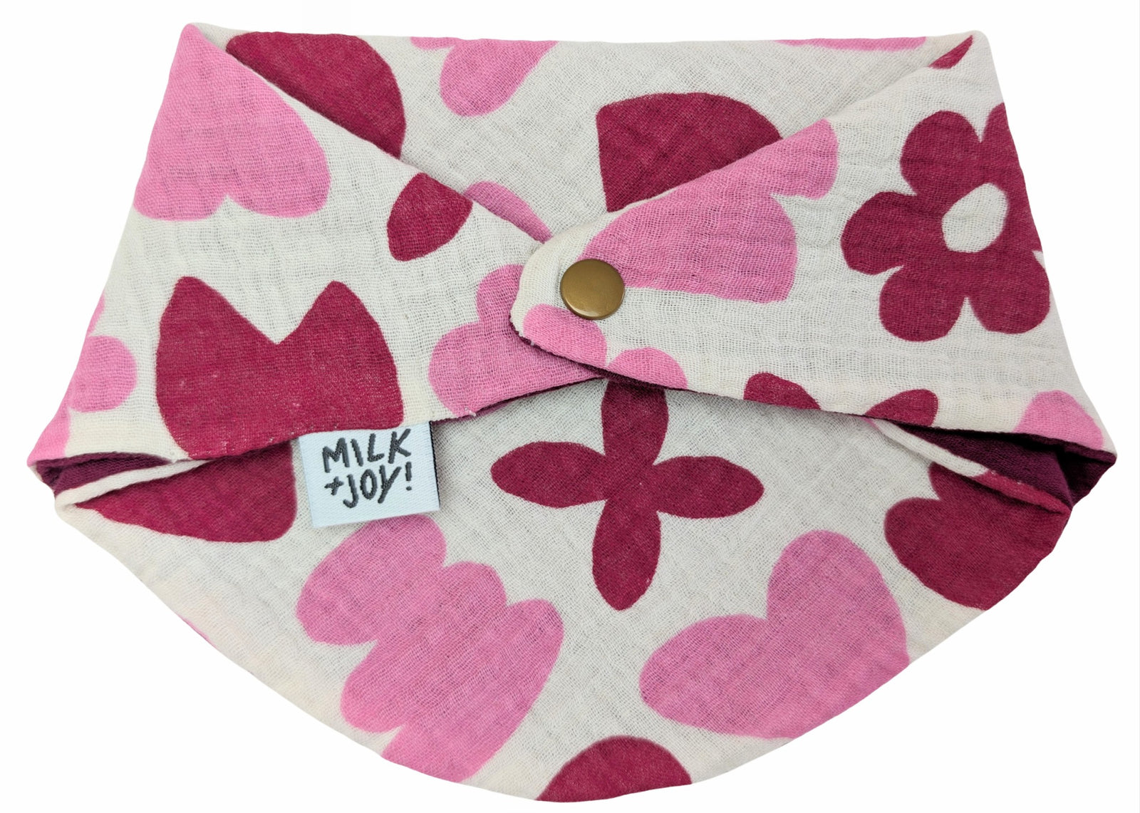 Playful Shapes in Pink Bib