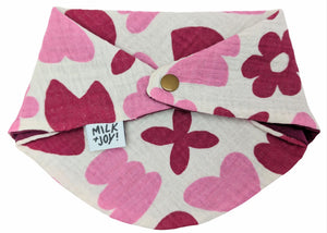 Playful Shapes in Pink Bib