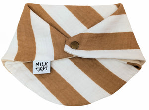 Pecan Wide Stripe / Sand Wide Stripe Bib