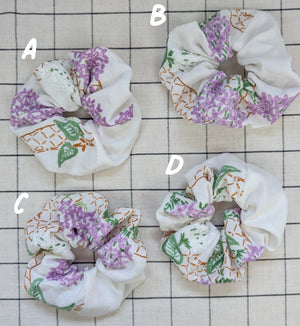 Vintage Embroidered Scrunchie - Kimmy