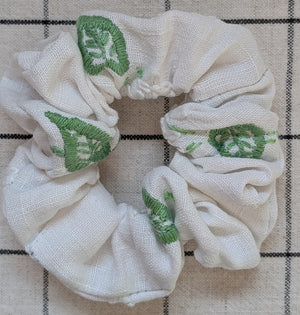 Vintage Embroidered Scrunchie - Elizabeth