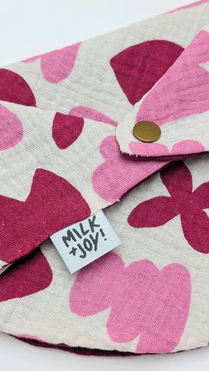 Playful Shapes in Pink Bib