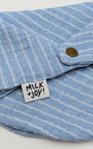 True Baby Blue Stripe Bib