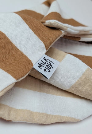 Pecan Wide Stripe / Sand Wide Stripe Bib