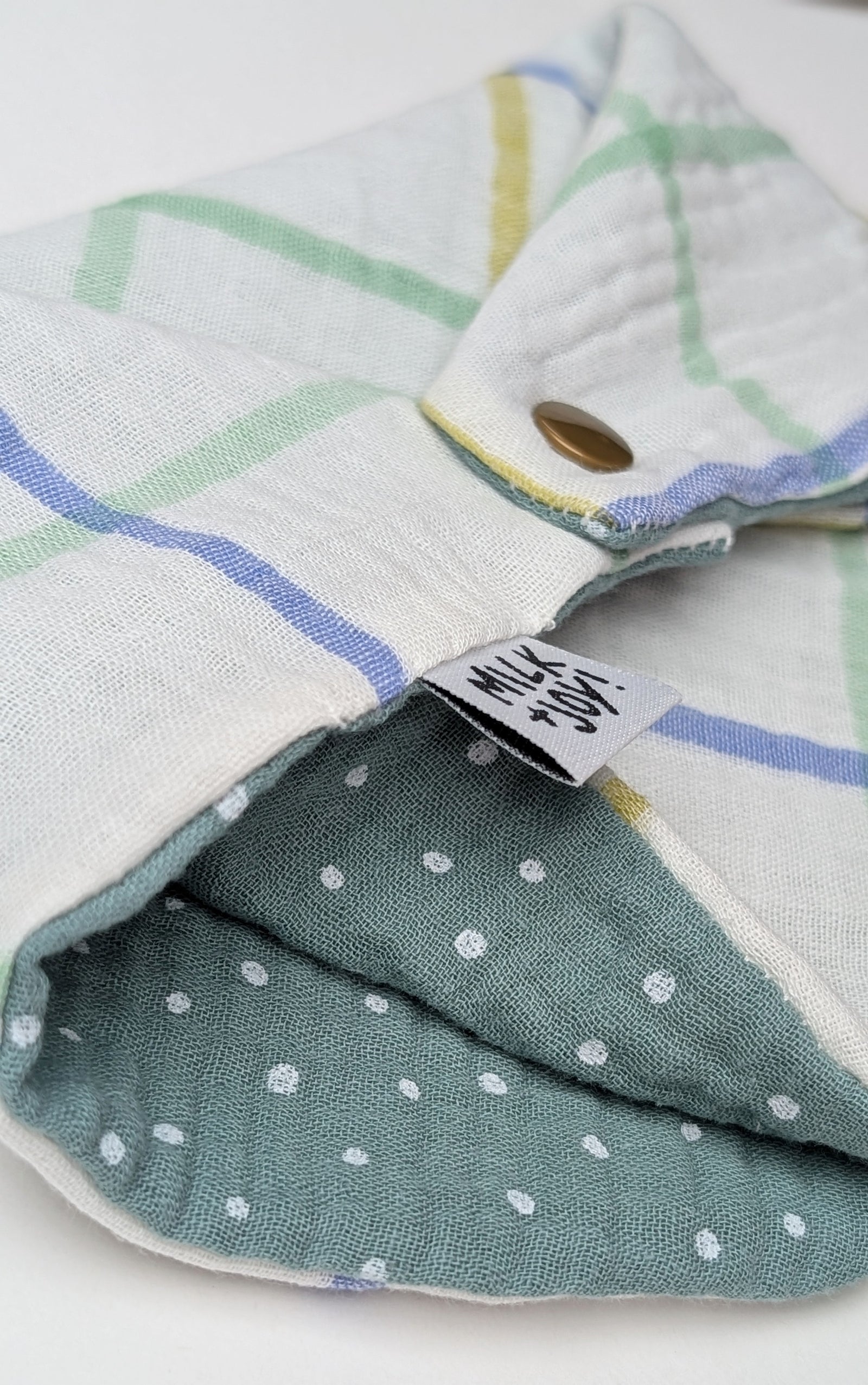 Green Grid / Seaglass Spot Bib