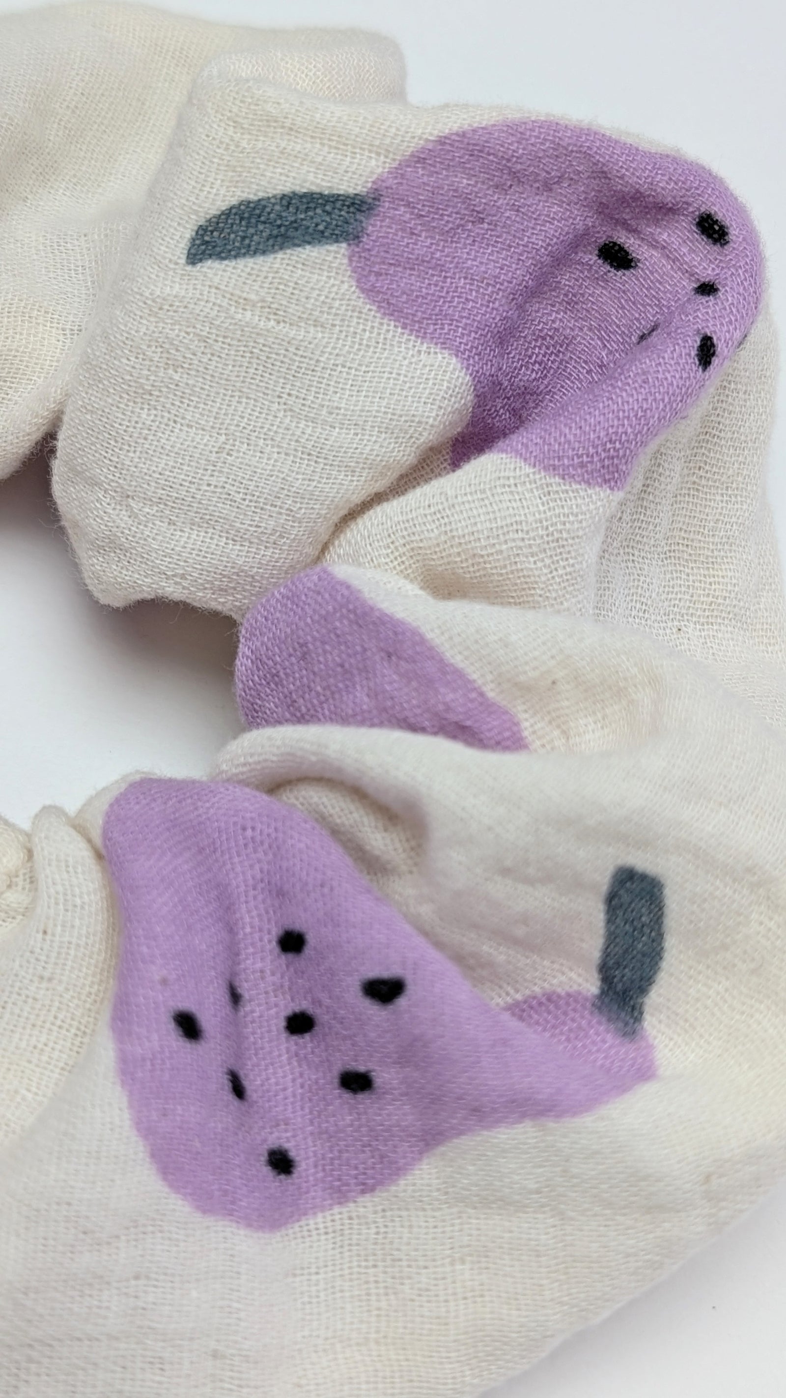 Purple Pears Scrunchies