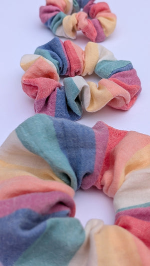 Rainbow Scrunchies - Three sizes
