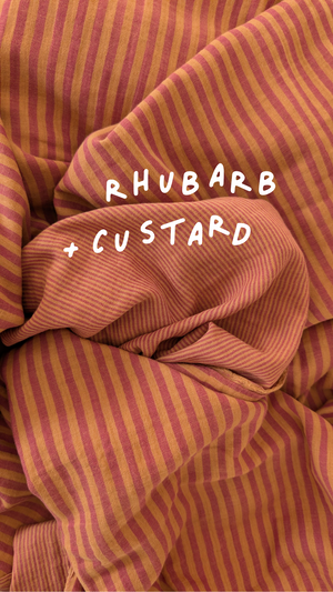 Rhubarb and Custard Bib